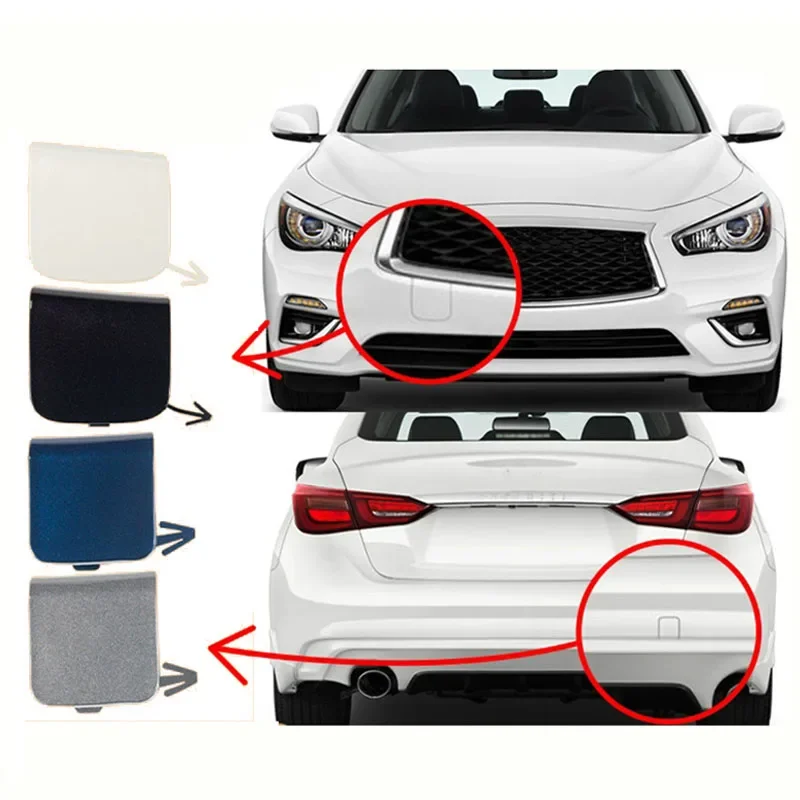 Auto Front or Rear Bumper Tow Hook Cap Towing Eye Cover for Infiniti Q50 2018 2019 2020 2021 2022
