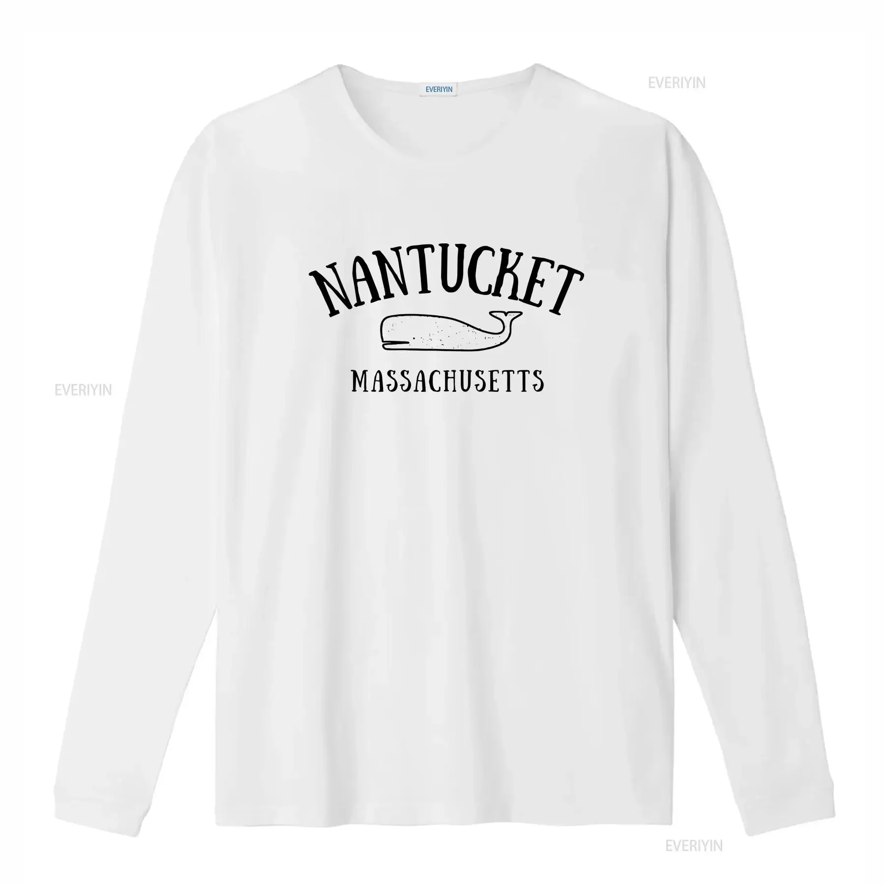 NANTUCKET T Shirt Preppy Mass Clothing New England Island vintage Washed Versatile Stylish fashion Breathable Unisex streetwear