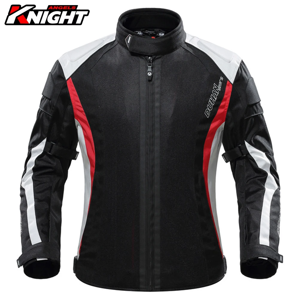 

DUHAN Men Motorcycle Jacket Summer Chaqueta Moto Jacket Riding Clothes Breathable Mesh Cloth Touring Motorcycle Racing Jacket