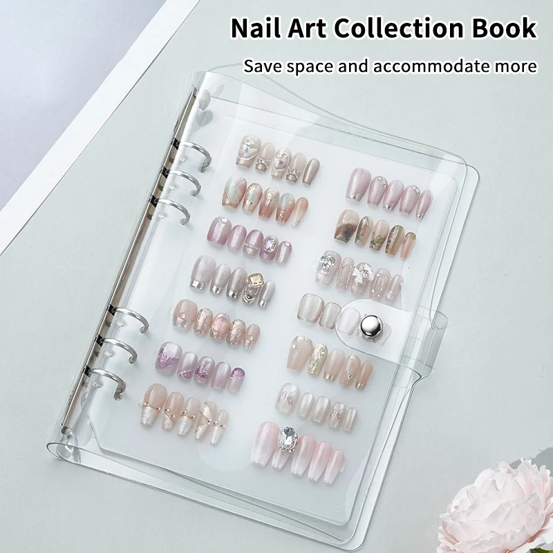 Nail Art Piece Storage Book Large Capacity Exhibition Photo Album Card Clip Display Board DIY Simple Album Storage Book