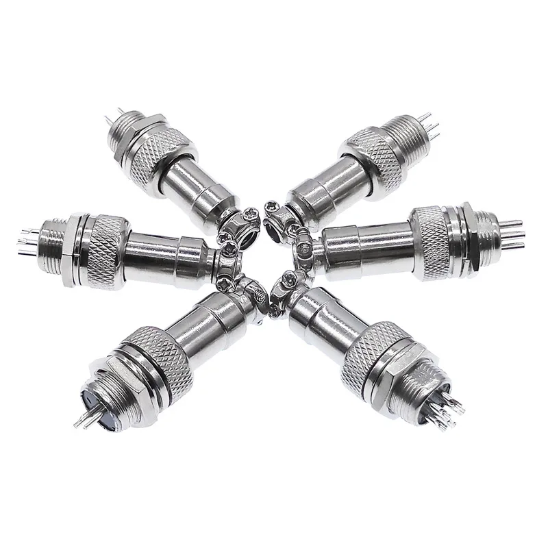 10pcs GX12 connector plug socket 2pin 3Pin 4Pin 5Pin 6Pin 7Pin aviation connectors