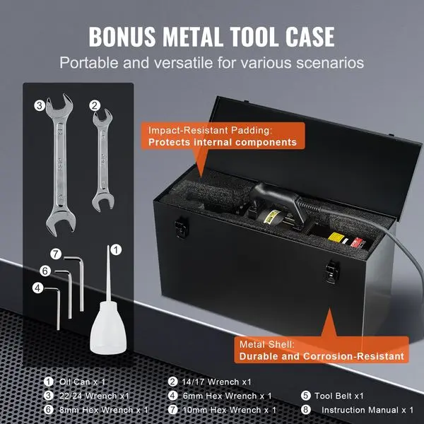 Cortador de vergalhão hidráulico elétrico VEVOR 2000W cortado até 1,1 polegadas 5-28 mm