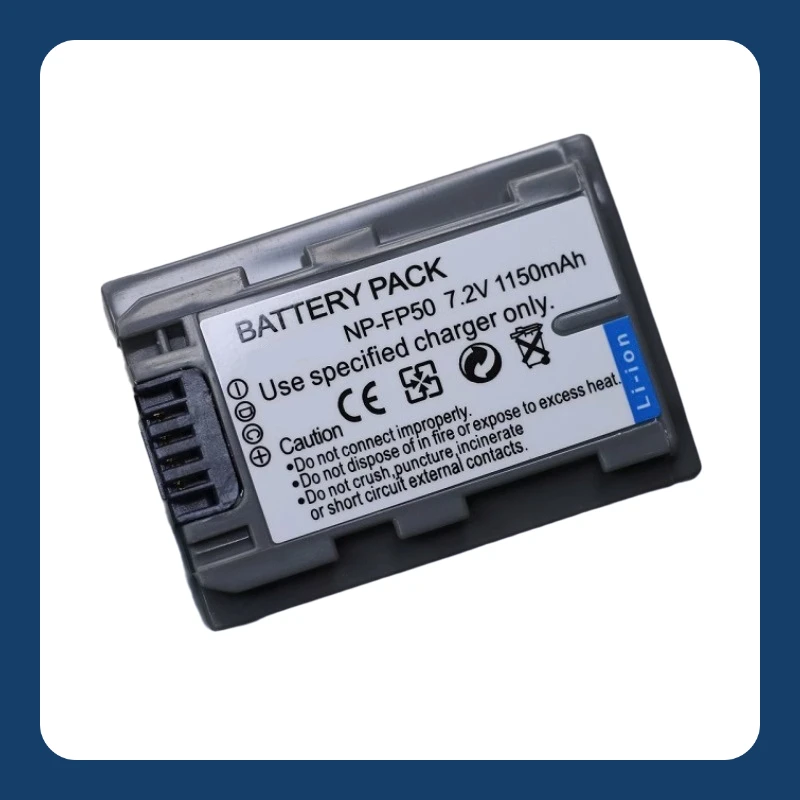 

Safe Long Life High Quality NP FP50 1150mAh 7.2V Battery for Sony FP30 FP70 HC21E HC22E HC24E Camcorder Replacement Li ion