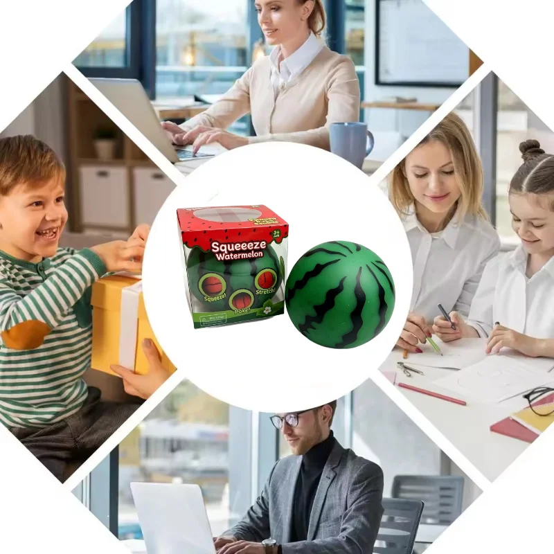Trendiger Simulierter Frucht-Wassermelonen-Stressball, Tragbares Hand-Quetsch-Spielzeug, Tägliches Entspannungs-Fidget-Spielzeug, Überraschungsbox-Geschenk – Detail 9