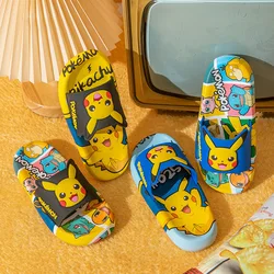 Pokemon Pikachu Children Non Slip Slippers Cartoon Summer Creative Kids Sandals Home Bathroom Anti Slip Boys Girls Slippers Gift