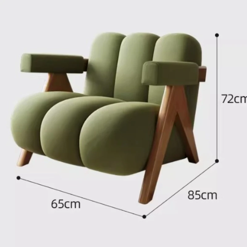 Soft Unique Living Room Sofas Chair Single Kawaii Wood Armchair Sofas Chair Nordic Lounge Luxury Woonkamer Banken Home Furniture