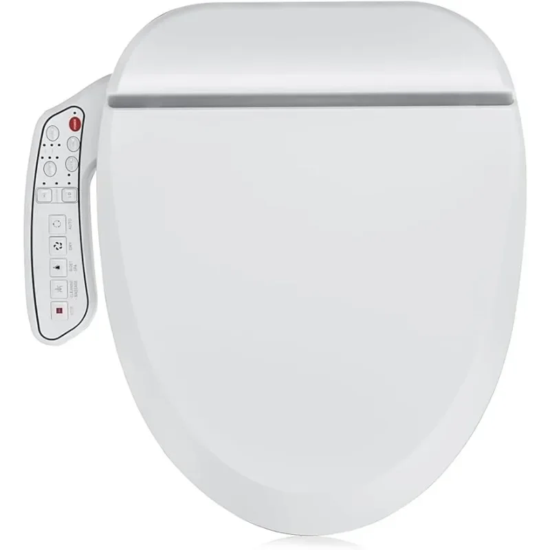 ZMJH ZMA102D Bidet Toilet Seat, Round Smart Unlimited Warm Water, Electronic Heated, Warm Air Dryer, Rear and Front Wash