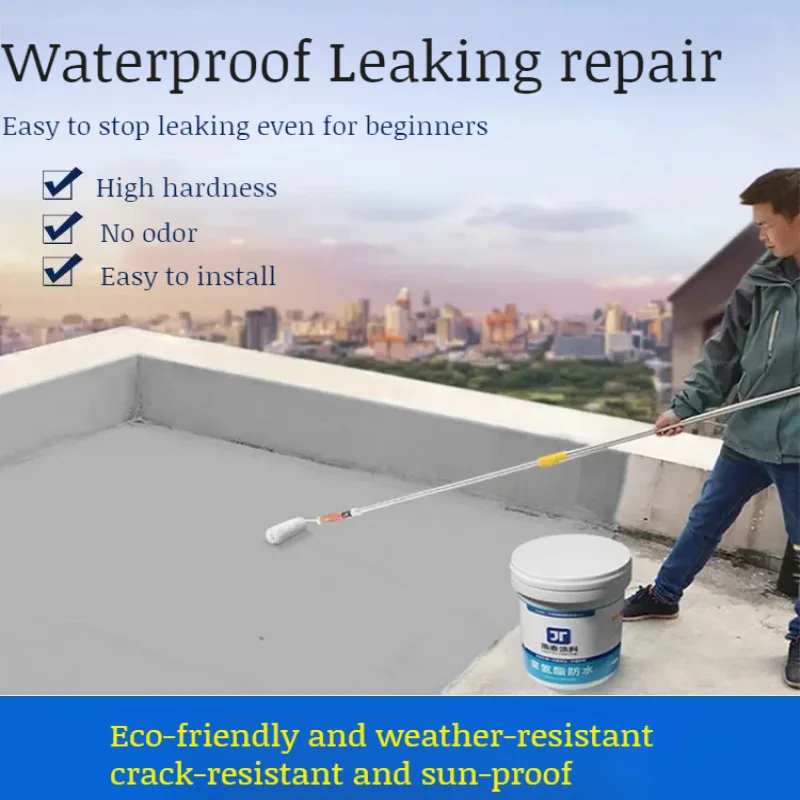 waterproof coating liquid roll material Waterborne Polyurethane Roof Waterproofing Invisible