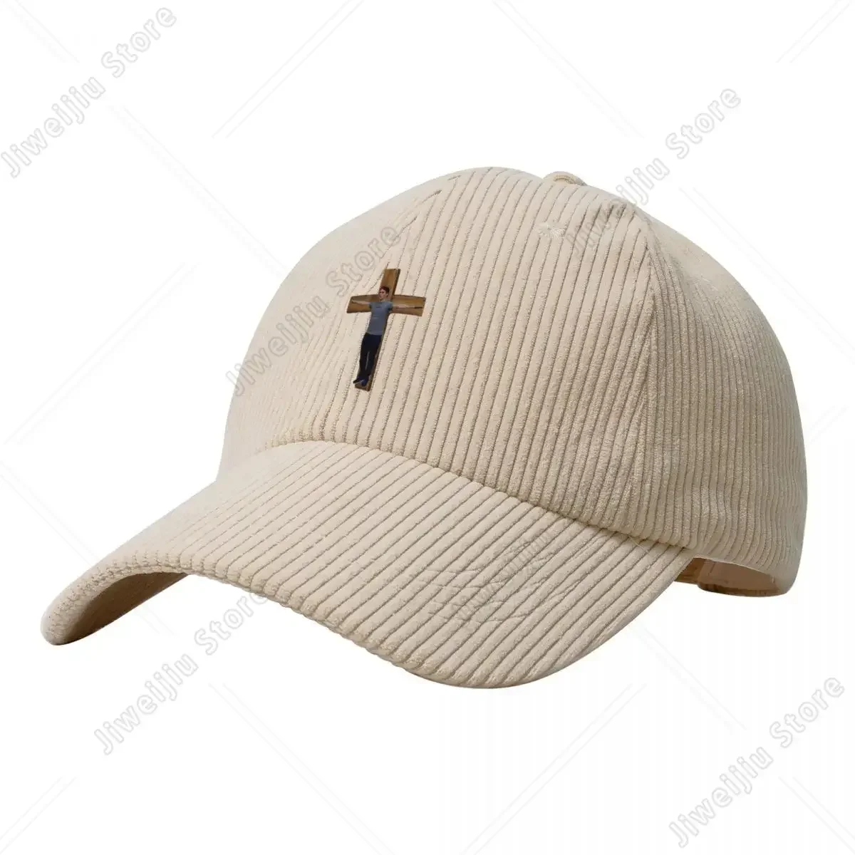 jerma on the cross Corduroy Baseball Cap Rave Trucker Cap Hat Beach Custom Cap Boy Women's