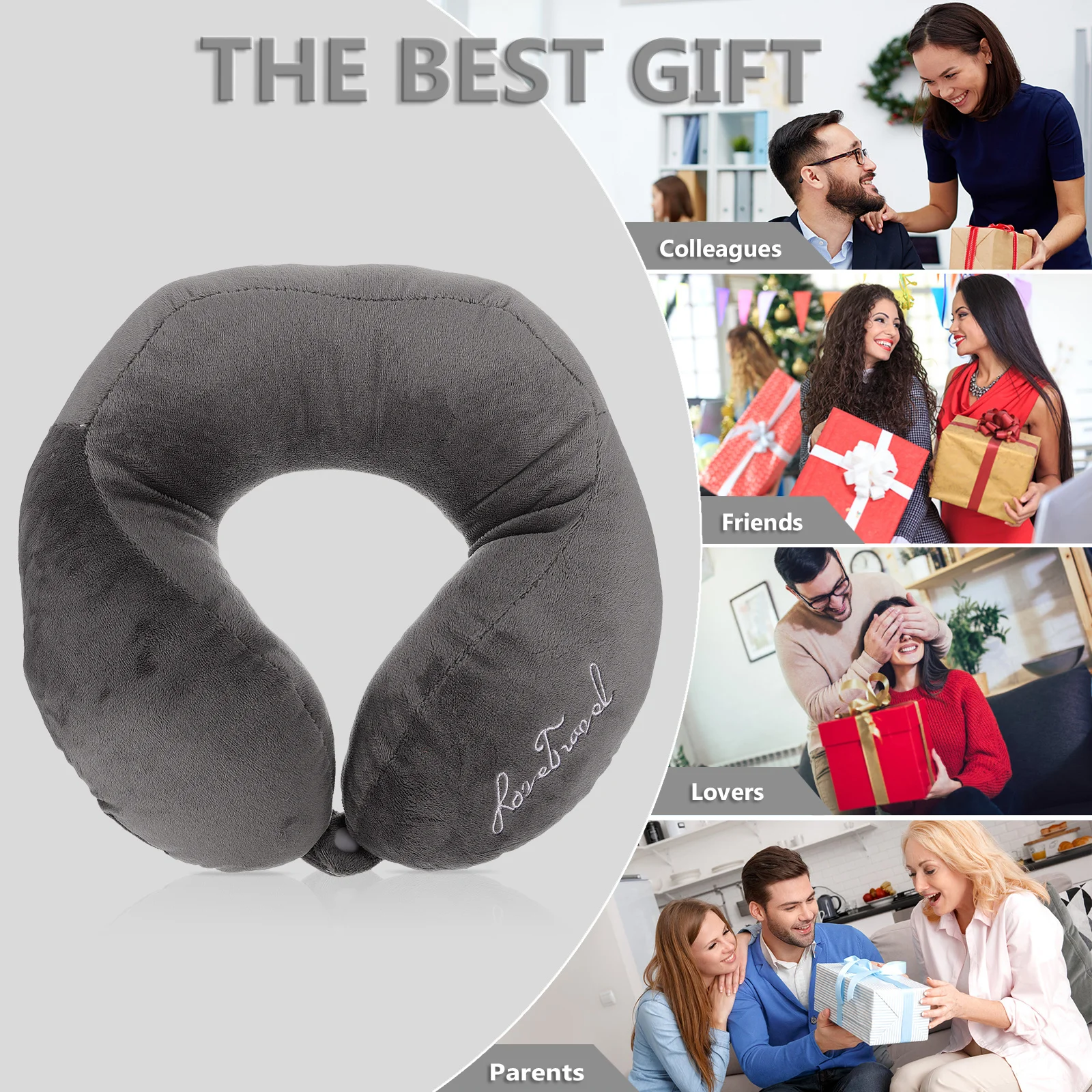 

U Shaped Pillow Soft Neck Cushion Travel Pillow Prevents Head Tilt Relieves Neck Pain Dormitory Office Use U Shaped Cushion