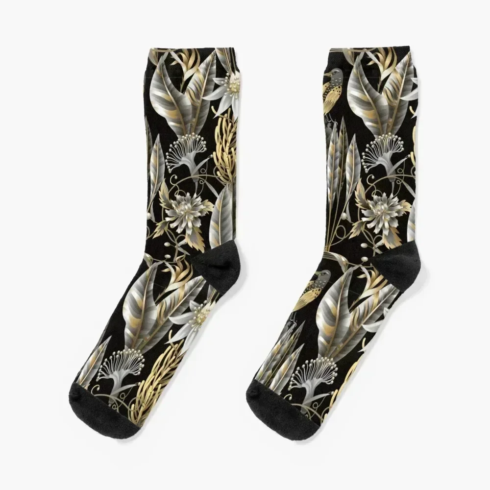 

Australian flower banksia pattern lover Socks hiking winter thermal anime Designer Man Socks Women's