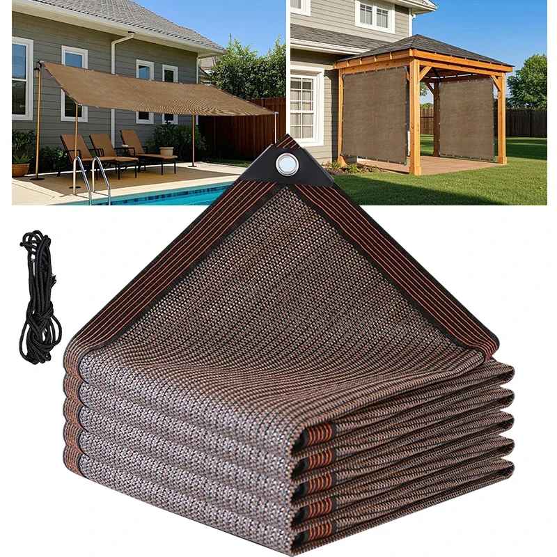 

Outdoor Shade Mesh Sail Garden Decoration Balcony Car Use Gardening Tools Sails Shading Decor Yard Fence Net Camping Tents