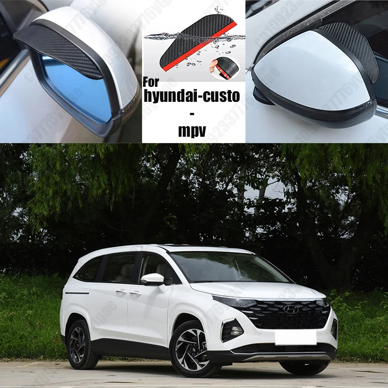 

For hyundai-custo-mpv Car Rearview Mirror Rain Eyebrow Fiber Auto Rain Shield Rainscreen Reflector Rain Shield