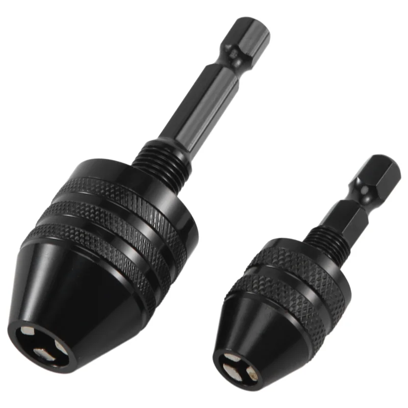 -SPOR 2 stuks zeskantschacht snelspanboorhouder, schroevendraaier converter booradapter snelwisselboren gereedschap (0,6-8 mm, 0,3-3,6 mm)