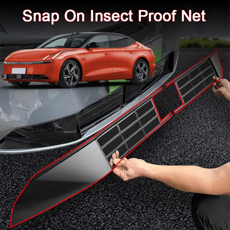 Snap On Insect Proof Net For LYNK&CO Z10 2024 2025 2026 Car Front Grille Insect Proof Net Radiator Condenser Protective Cover