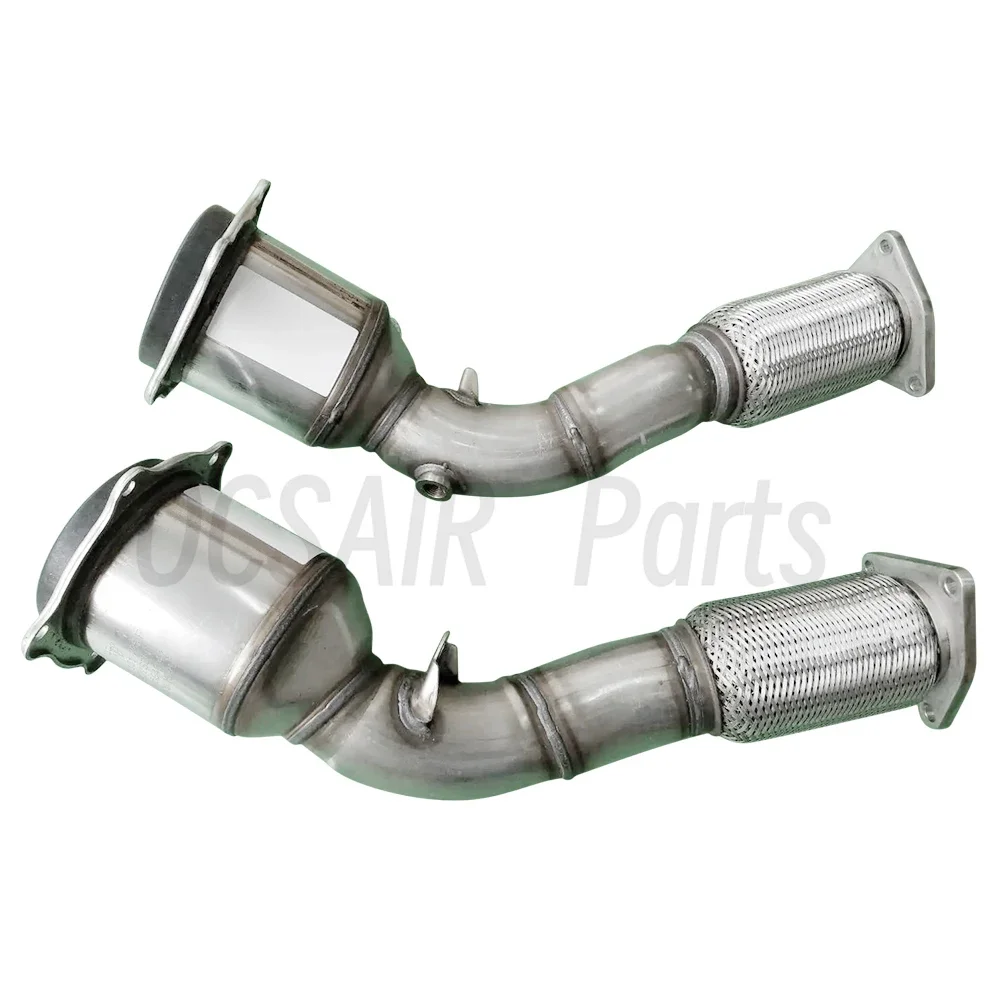 Pair Front Left Right Catalytic Converter for porsc Cayenne 4.8L V8 2007-2010 Without turbocharger 955113021CX 955113022CX