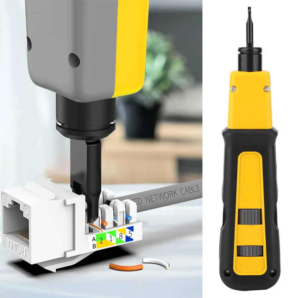 أداة لكمة أسفل 110 سلك القاطع سكين كماشة الاتصالات ل Rj45 كيستون جاك شبكة كابل وحدة الهاتف لوحة التوصيلات #2