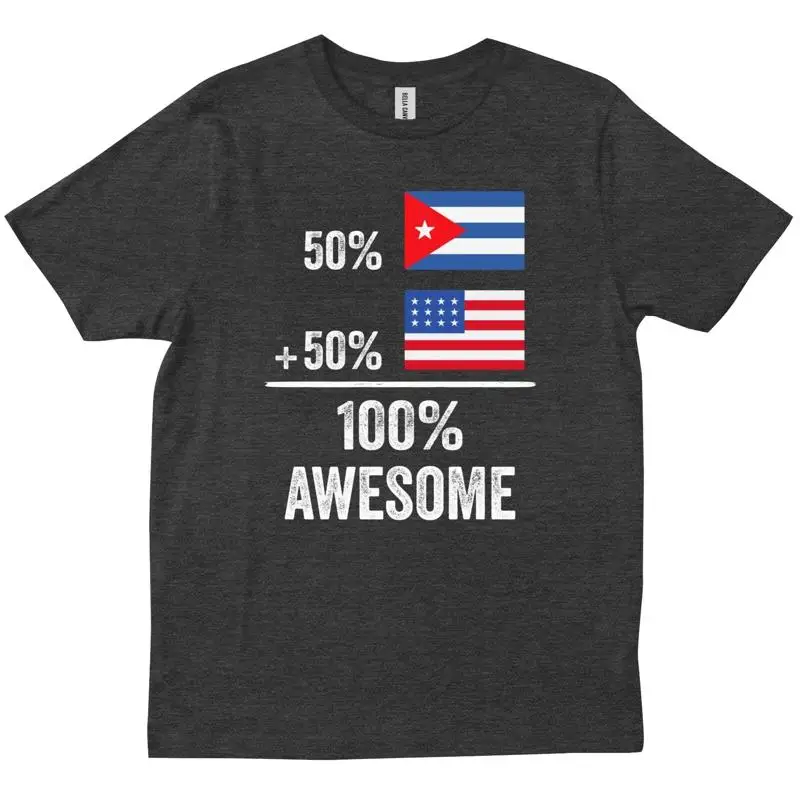 

100 Percent Awesome Cuban Cuba Country Love Patriotic America New T shirt