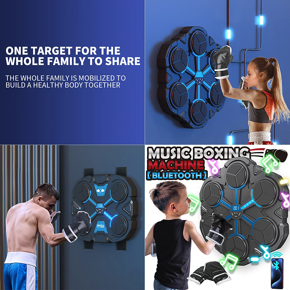 Boxing Music Machine Children\'s Boxing Wall Target Home Wall-Mounted Boxing Machine Six-Target Intelligent Boxing Training