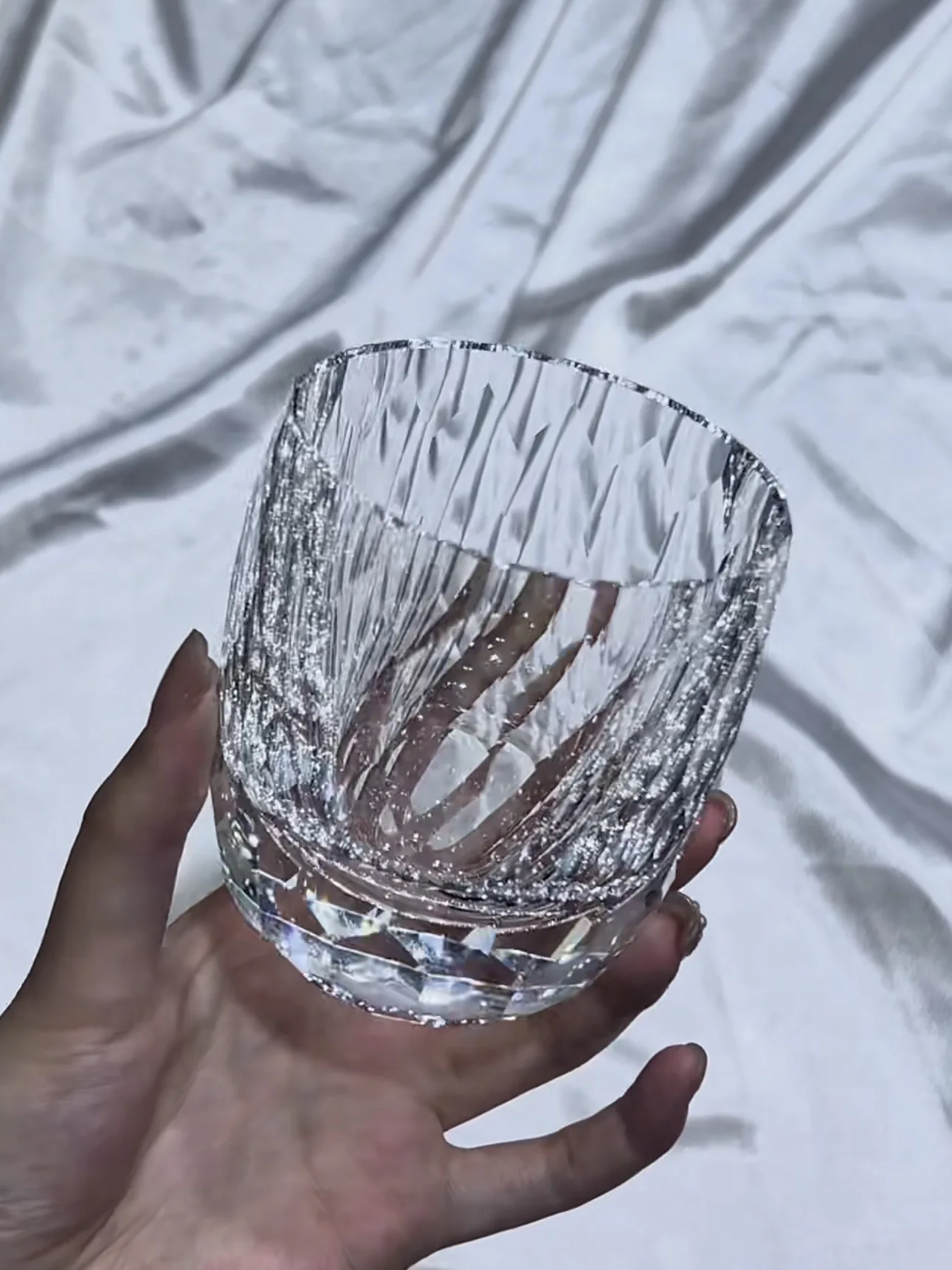 

Premium Whiskey Glass Crystal Beer Cup Tea Brewing Glassware Home Use Cocktail Glass Japanese Style Pure Color Handmade