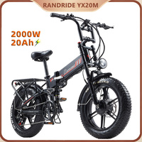RANDRIDE YX20M-2 Foldable E-bike 2000W 48V 20Ah Double Motor, Hydraulic Brakes