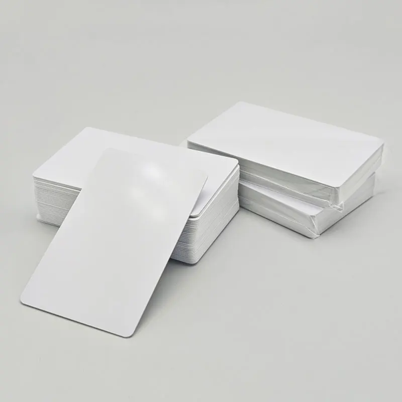 100pcs Wholesale CR80 White PVC Inkjet Card Inkjet Printing Plastic Blank Card
