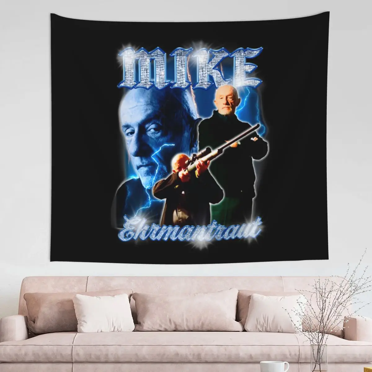 Mike Ehrmantraut Breaking Bad Tapestry Colorful Polyester Wall Hanging Room Decoration Beach Mat Art Wall Tapestry