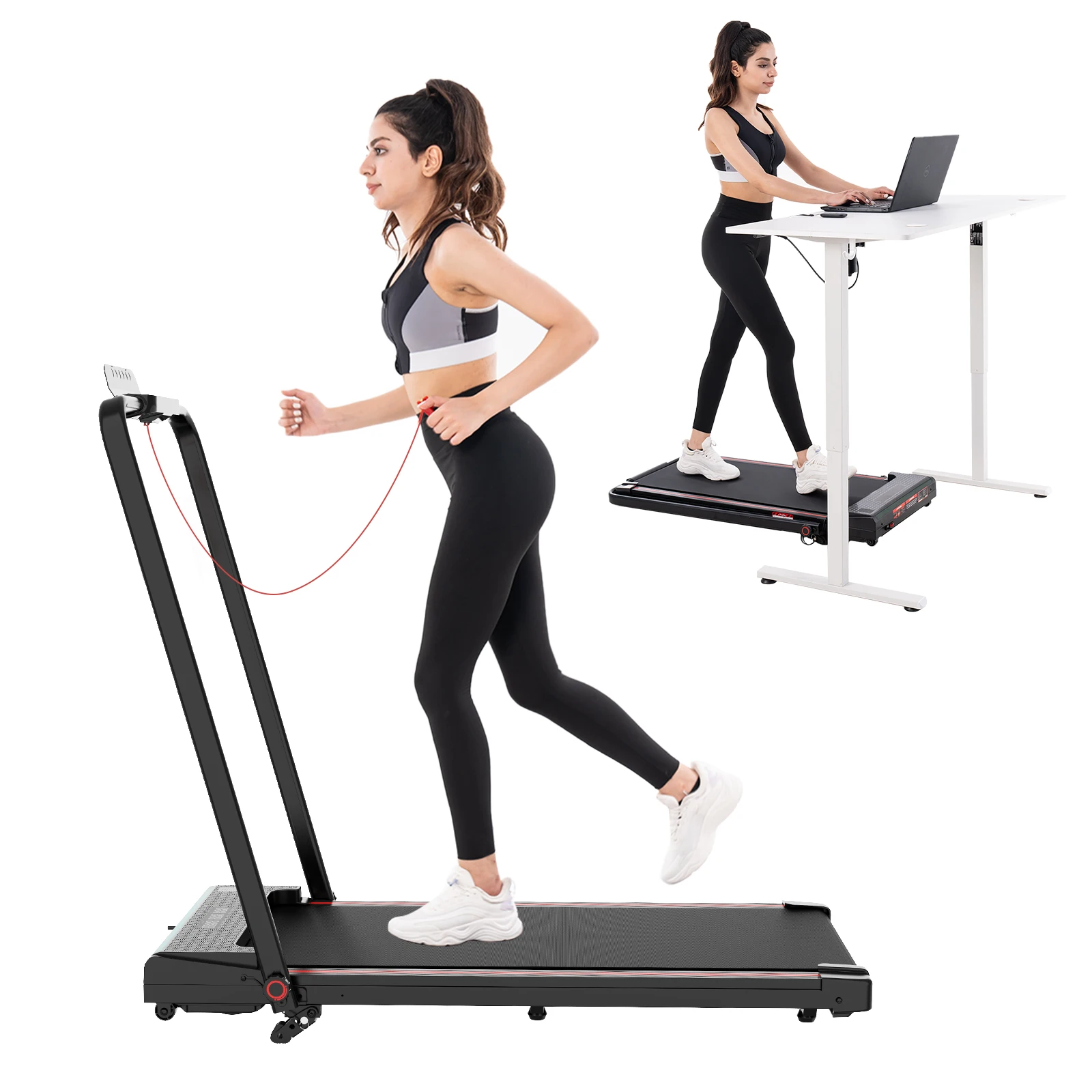 CITYSPORTS PRO Tapis de Course, Tapis de Marche, Tapis de Course Pliable, Tapis de Marche Pliable Inclinable 3.3%, 12km/h, Télécommande,120kg