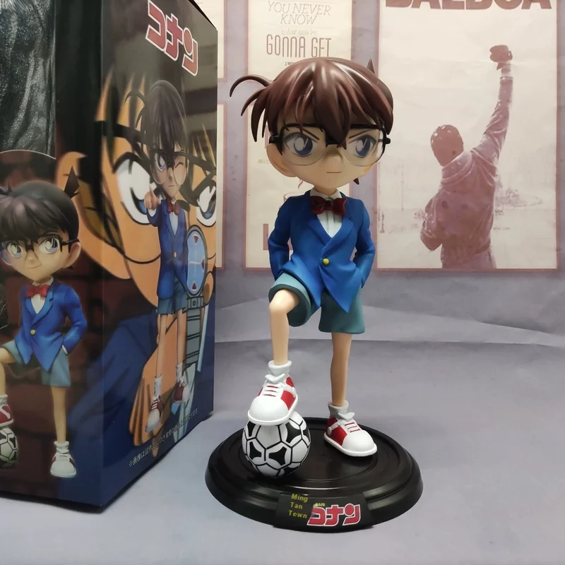 

Detective Skateboard Football Action Figure Collectible Statue Standing Pose Domestic Animation Gift Boxed Model Toy