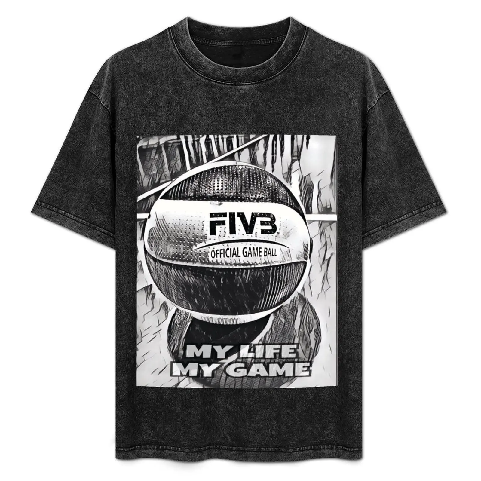 

My Life My Game Volleyball Players Gift Idea T-Shirt Casual Street Style Short Sleeve Tee
