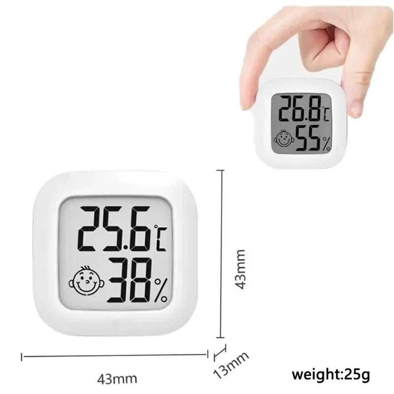 LCD Electronic Digital Thermometer and Hygrometer Indoor and Outdoor Thermometer and Hygrometer Clock Thermo-hygrometer Humidity