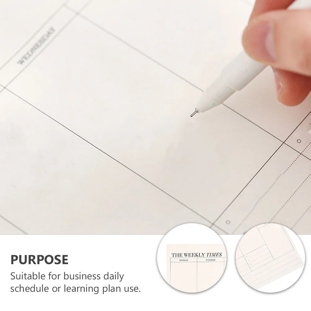 Creative Planner Schedule Notepad Daily Paper Weekly Notebook Business Journal Memo Pad Diary Study Bedroom Office Use Smooth