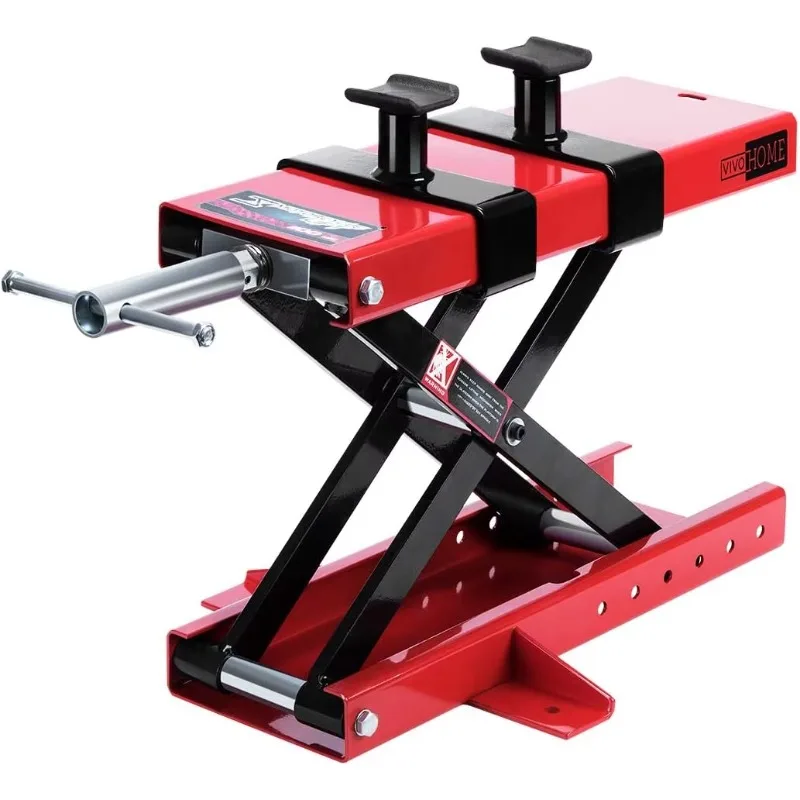 

500KG 1100LBS Motorcycle Scissor Lift Jack Center Stand With Saddle Safety Pin For Motor Bicycle ATV Repair Tools