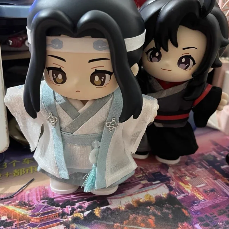 

18cm Genuine Mo Dao Zu Shi Wei Wuxian Lan Wangji Anime Figurion Minidoll Cartoon Model Animation Collectiable Decor Gifts Dolls