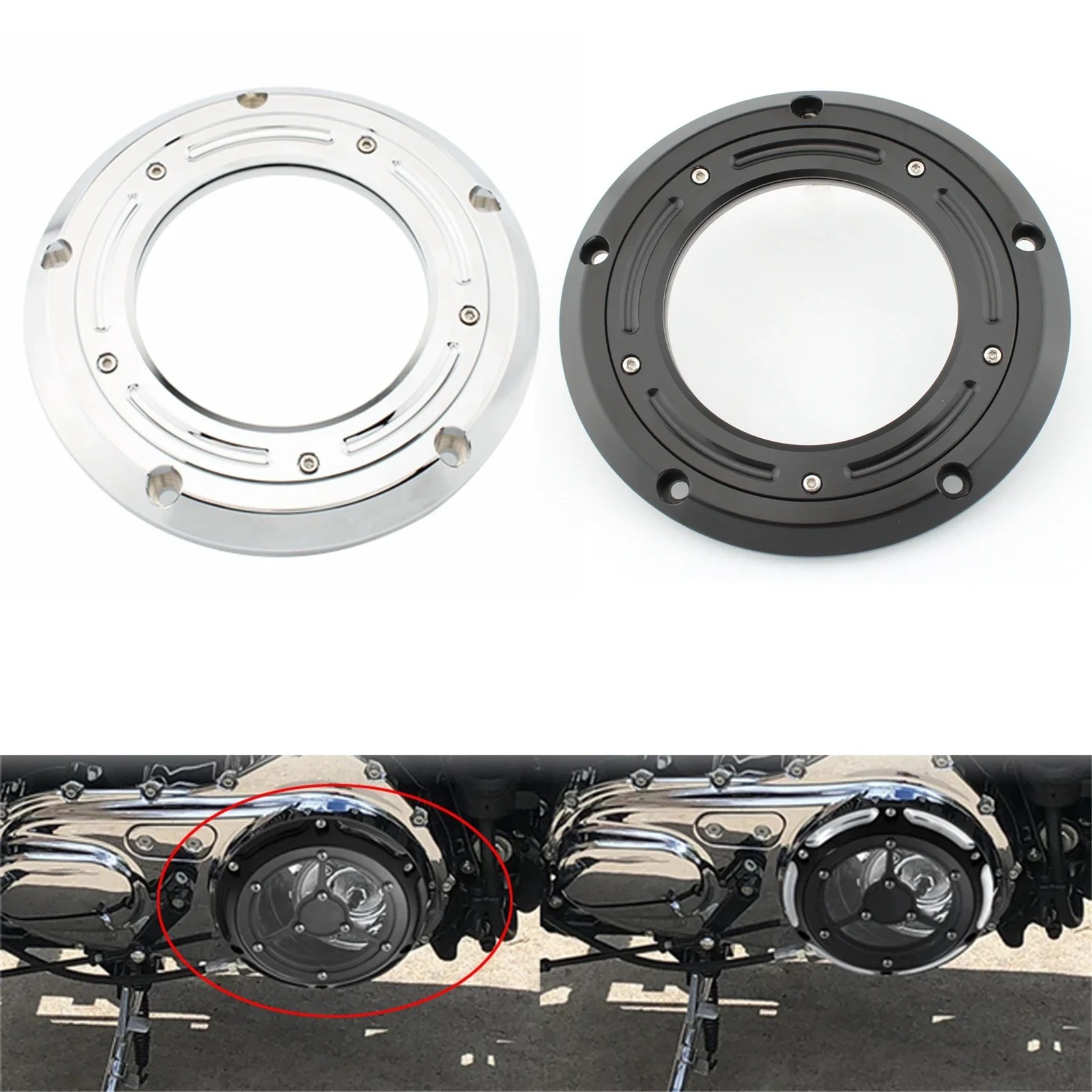 

otorcycle CNC Derby imer 5 Holes Cover For Harley Touring Street Glide Softail Fat Boy Dyna Street Bob FLHR Road King