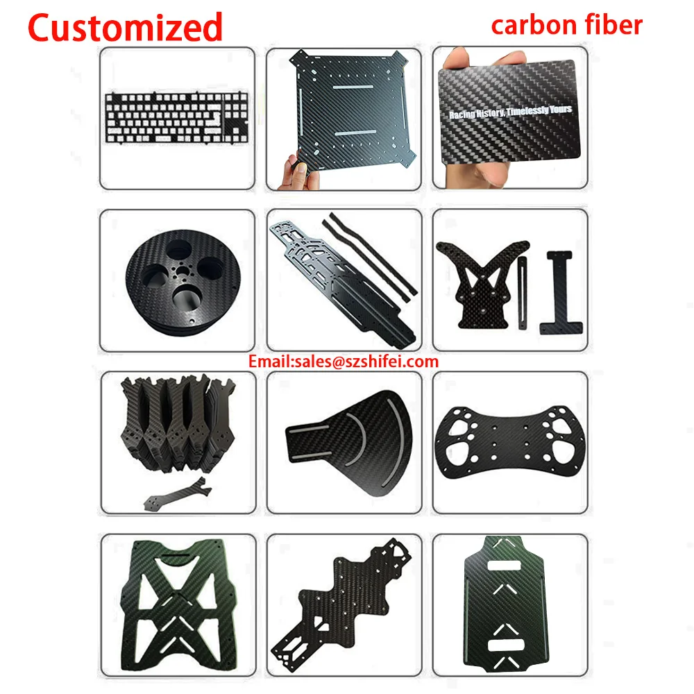 Customized Carbon Fiber CNC Cutting Plate Service DIY Carbon Fiber Sheet Plate CNC Machining Precision carving