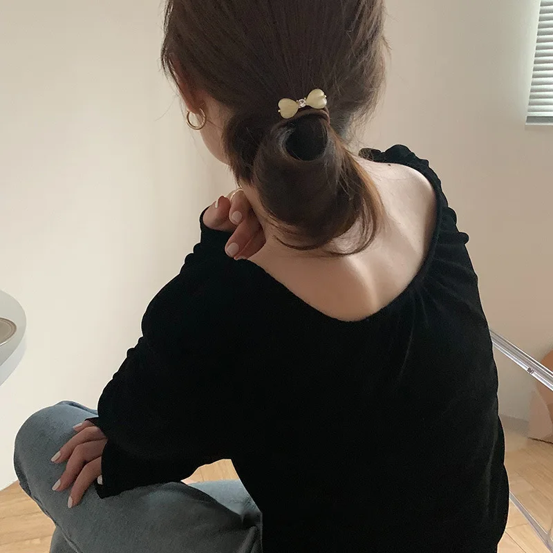 

Summer Cat Eye Stone Hair Elastic Strong Stretchy Non Slip Durable For Ponytail Soft Elastic Band Not Tight Women Use