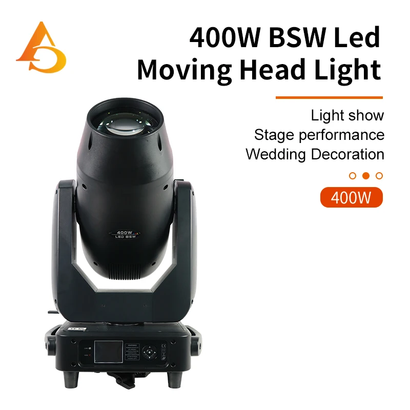 400W LED Beam Zoom Spot Wash Moving Head Light With Fog Prism Stage Effect DJ Disco Party Club Christmas Lighting