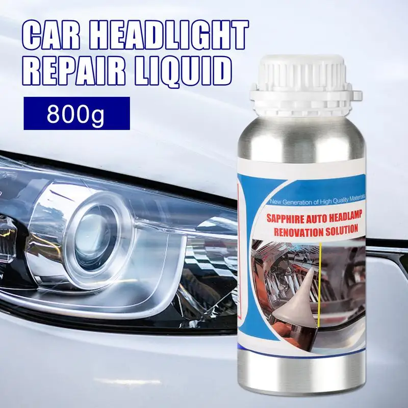 Headlight Repair Fluid 800g Brightening Cleaning Headlight Restoration Liquid Headlamp Restoration for Yellowing Scratches