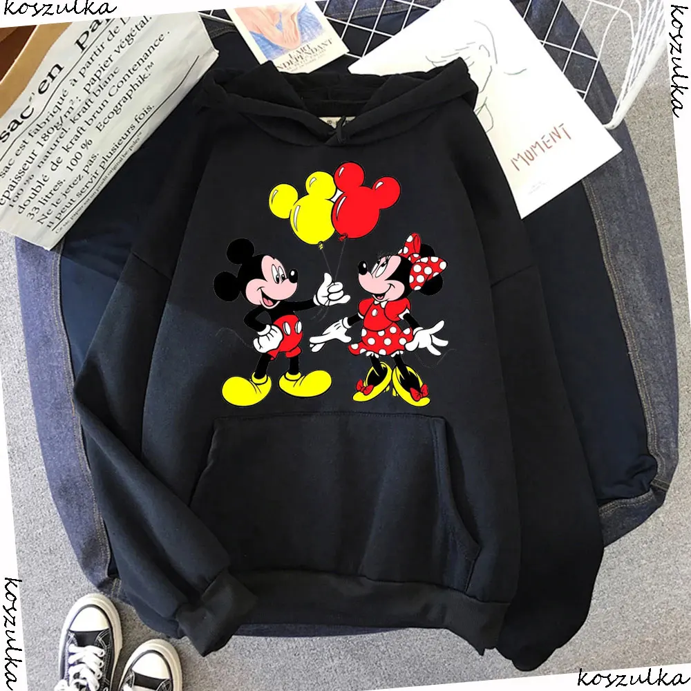 Winter Outerwear Girls Jackets Hoodies Disney Mickey Mouse Brand Hoodies Korean Harajuku Large Size Streetwear Sweatshirt Tops