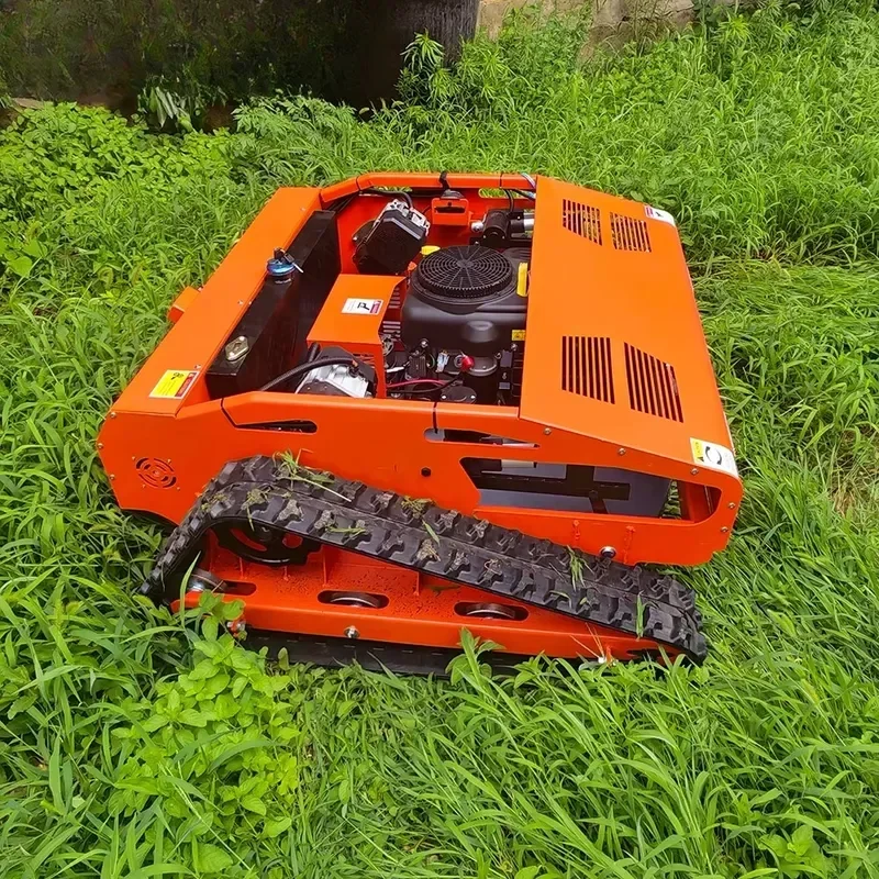 Hot Sale 80cm Cutting Width Tracked RC Grass Cutter All Terrain Robotic Lawn Mower for Orchard Hillside Farm Land Clearing
