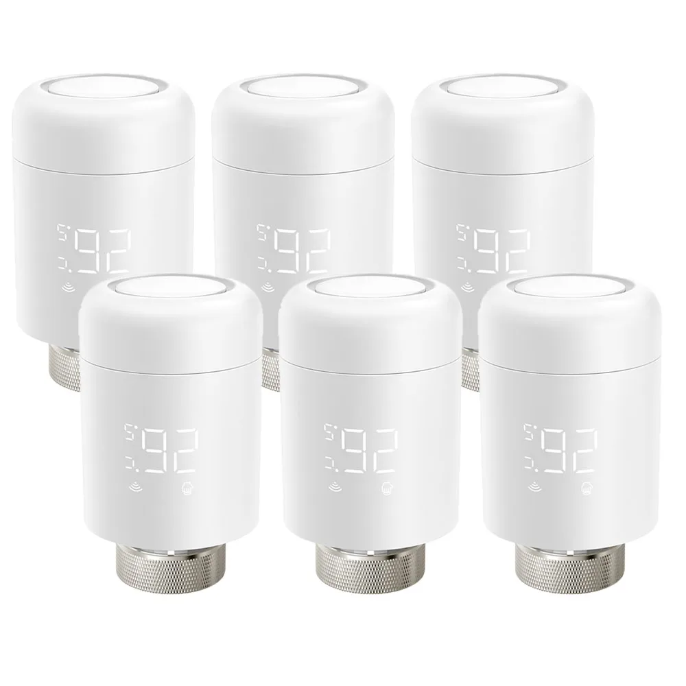 AVATTO Tuya 1-6PCS Wifi TRV Radiator Actuator Klep Thermostatische Radiatorkraan Temperatuurregelaar Ondersteuning Alexa Google thuis