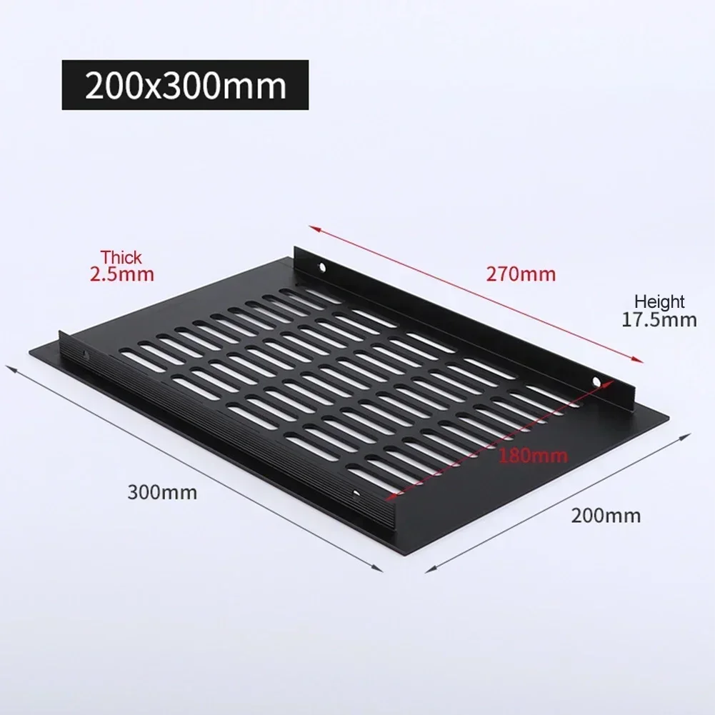 Cubierta de ventilación de aire de 200mm, rejilla de ventilación Rectangular, armario, zapatero, armario, malla transpirable, rejilla de ventilación de aleación de aluminio