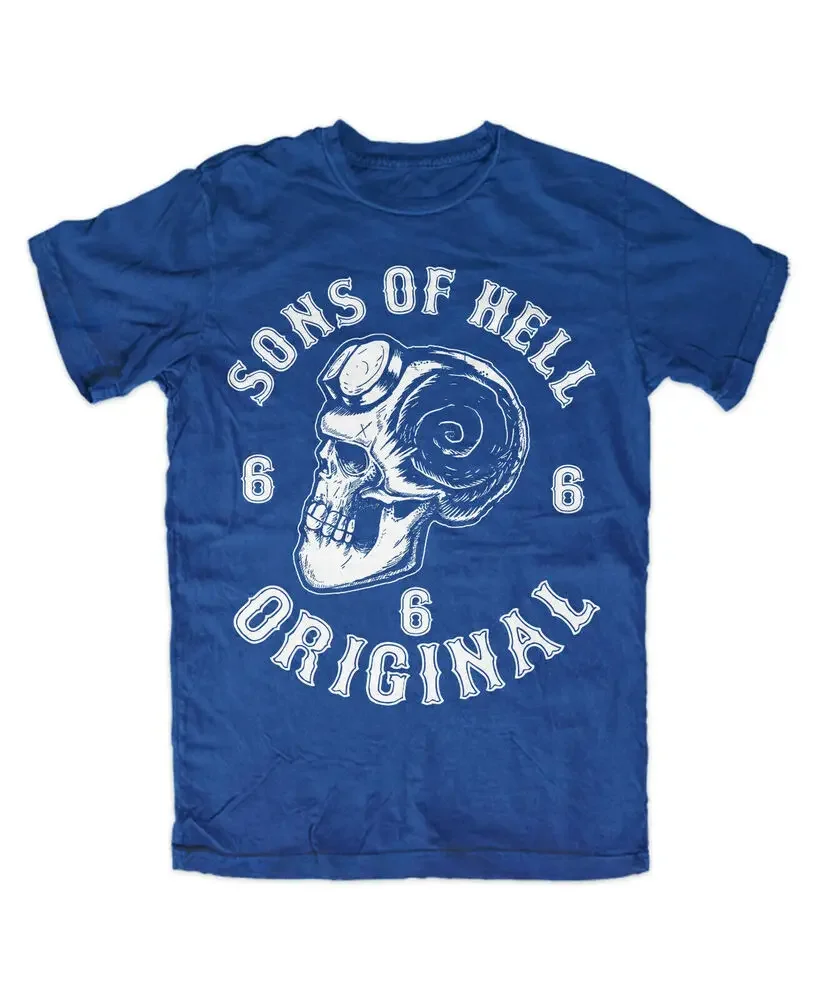 Son of Hell BLUE USA Action & Fantasy, Devil, Cult, Funny, Retro T-Shirt Tees Y2K tops Unisex Summer Short Sleeve