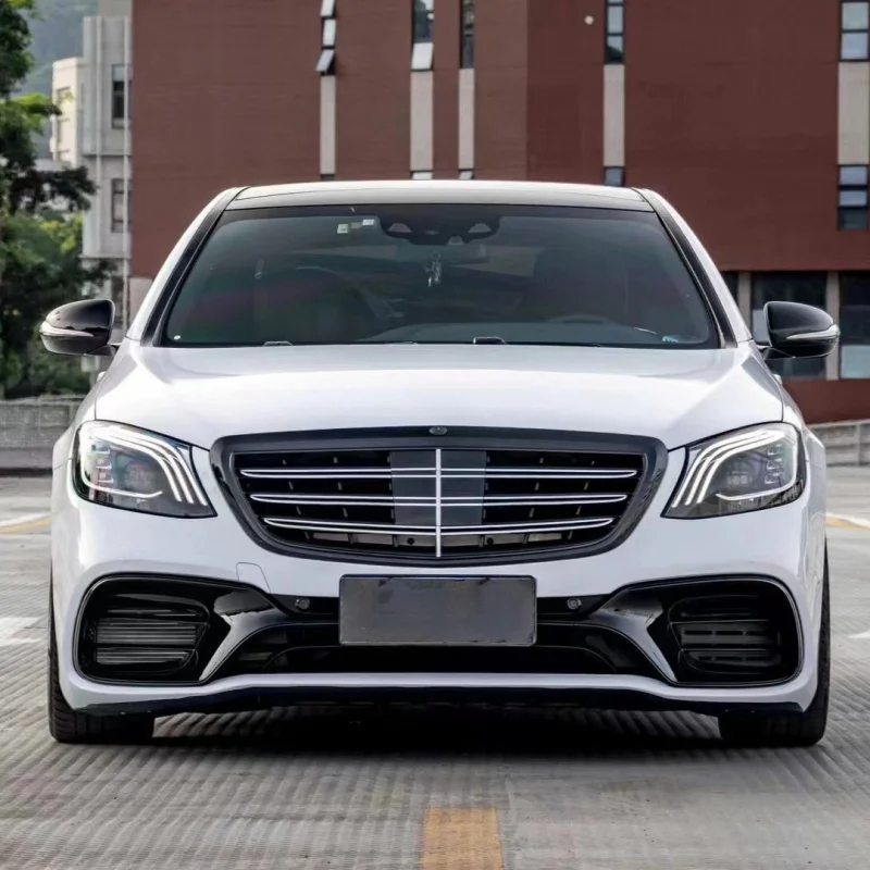 

Suitable for 2014-2017 Mercedes-Benz S-Class Old to New W222 AMG-S63 Style Front Rear Bumper Headlights Taillights DJ