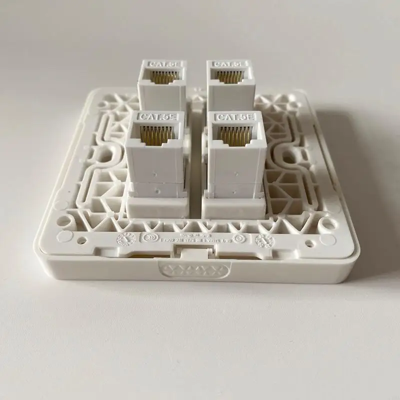 F3MA Nữ đến Nữ CAT5E RJ45 LAN Tấm mặt 86x86mm Ổ cắm thẳng Internet