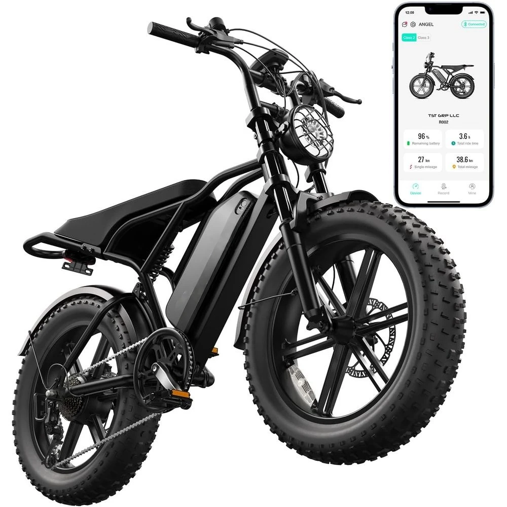 

All-Terrain 20 Fat Tire E-Bike 1500W Peak, 60/110 Miles Range, 28 MPH, 48V 15/25AH Battery, UL 2849 Certified, Customized