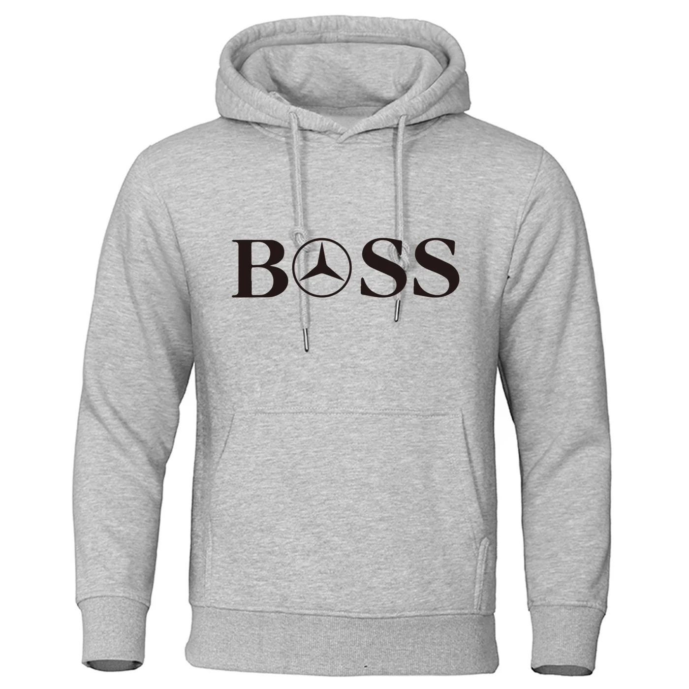 Pop Fashion Autumn New Fashion Simple Boss Letter Printed Elastic Top Pullover Loose Men\'s Hooded Sweatshirt Hip Hop Hoodie