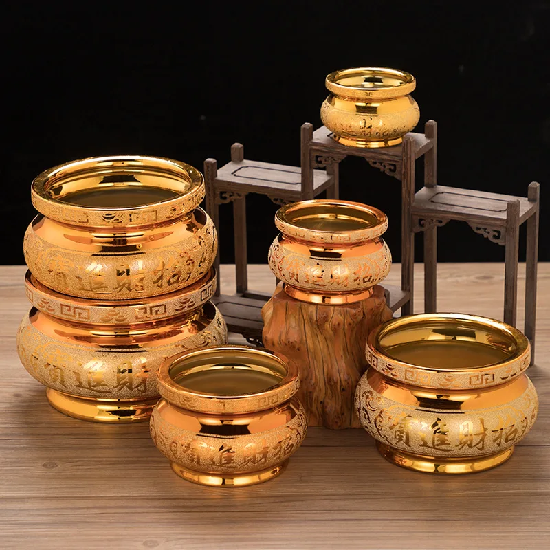 

1pc Ceramic Incense Burner Household Buddhist Utensils and Supplies Home Buddhist Hall Decor Attracting Wealth Incense Ornament