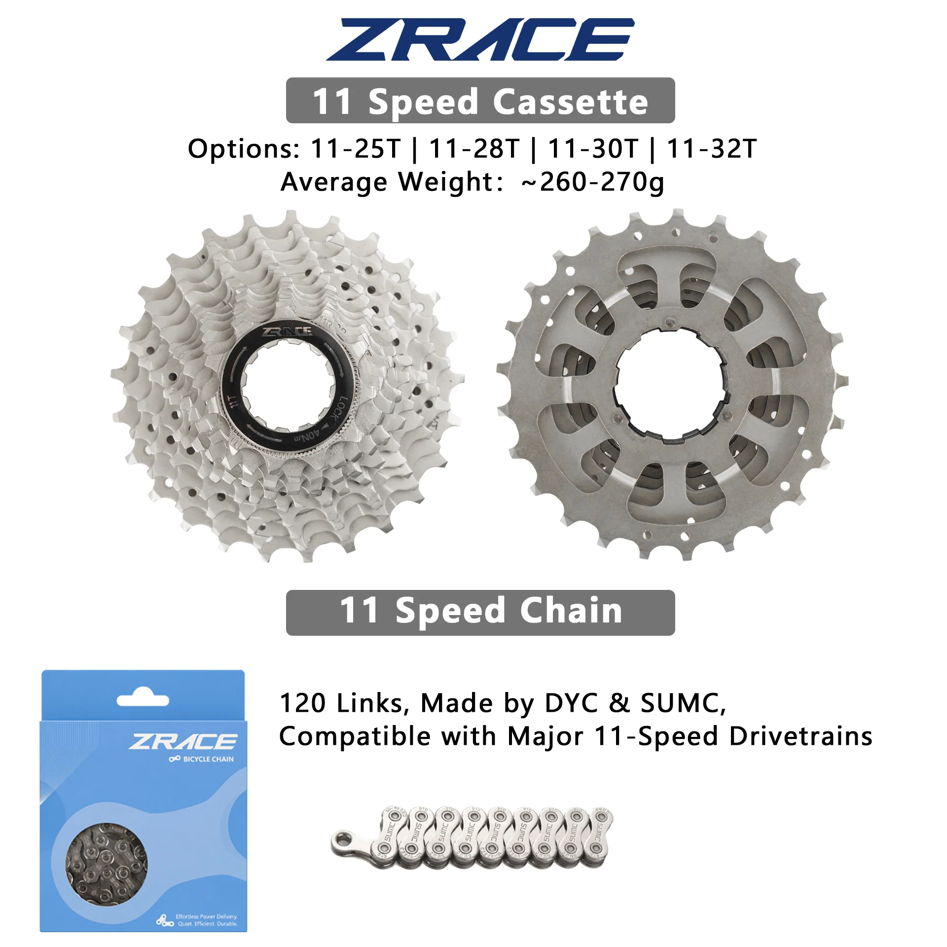 LTWOO R9 + ZRACE Crank Brake Cassette Chain, 2x11 Speed, 22s Road